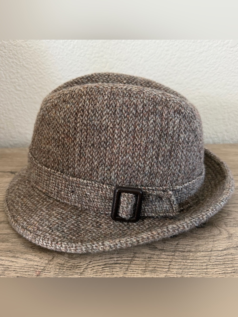 Pendleton Virgin Wool Brown Tweed Vintage 1960’s Fedora Hat Size 7 1/8 USA